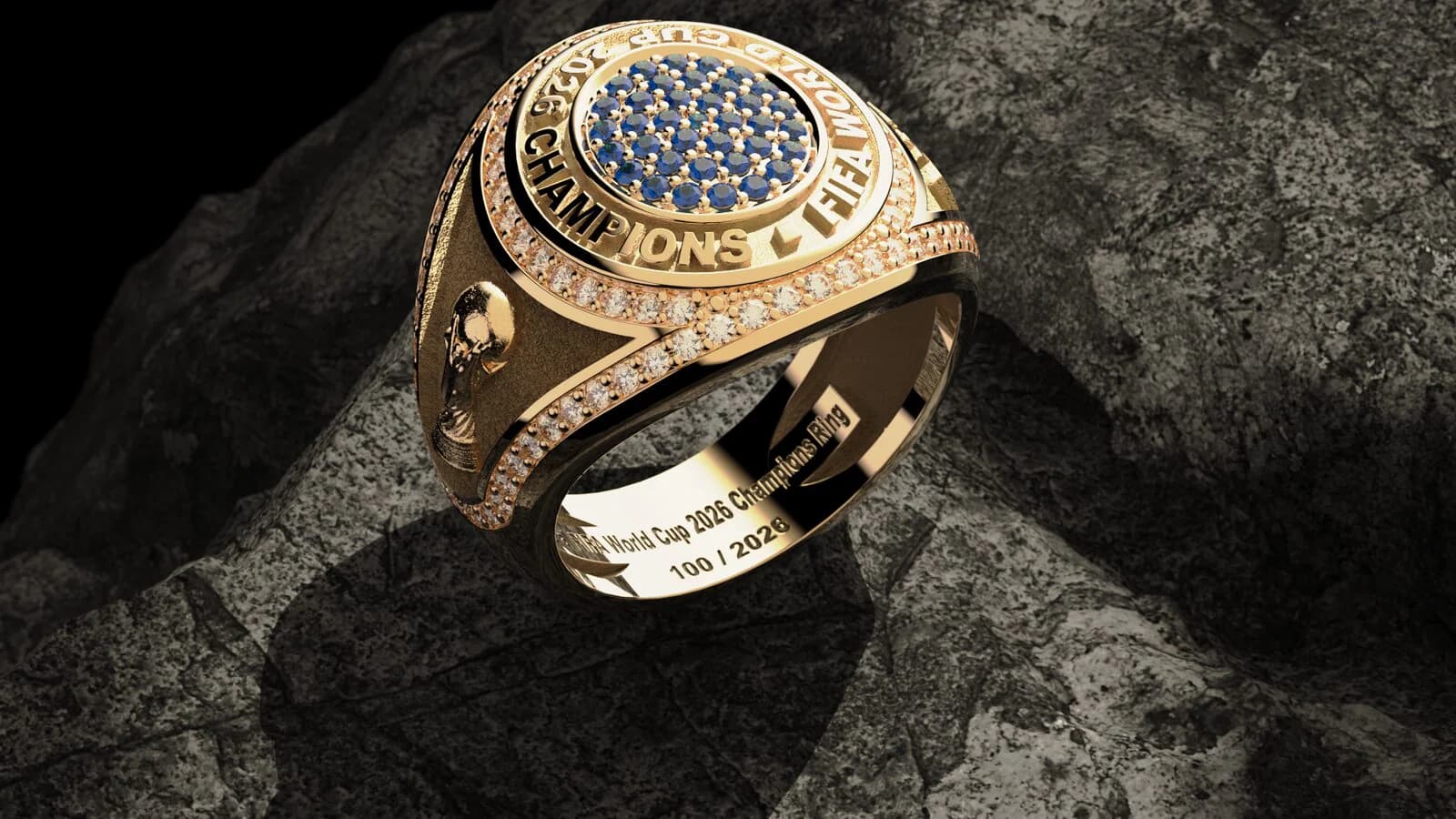The Spain FIFA World Cup 2026™ Champions Ring — over the shoulder